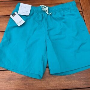 Goodfellow & Co Blue Swim Trunks Classic Mid-Thigh Design Size M & L, NWT